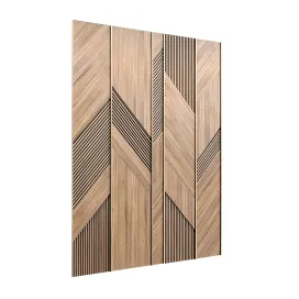 Wooden panels with planks